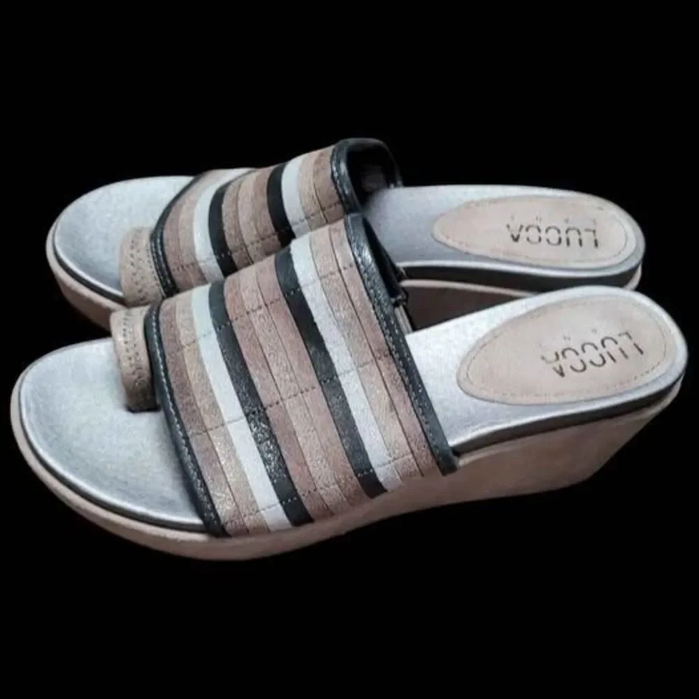 Lucca Land Women's Wedge Sandals Size 9.5